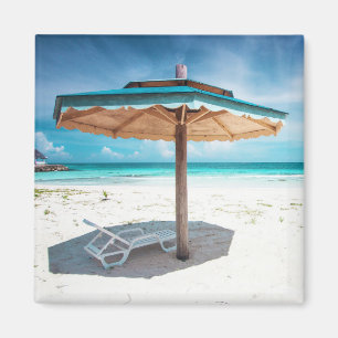 Beach Fleisch und Umbrella Silver Sands Magnet