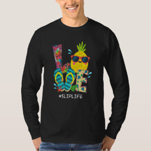 Beach Flip Flops Ananas Sommerurlaub Liebe Sl T-Shirt