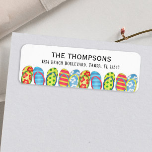 Beach Flip Flops farbenfrohe tropische Personalisi