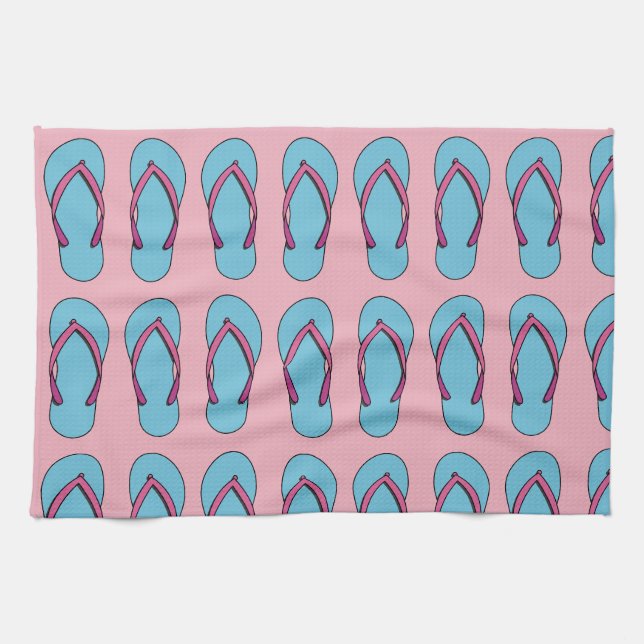 Beach Flip Flops Geschirrtuch (Horizontal)