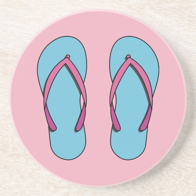 Beach Flip Flops Getränkeuntersetzer (Vorne)
