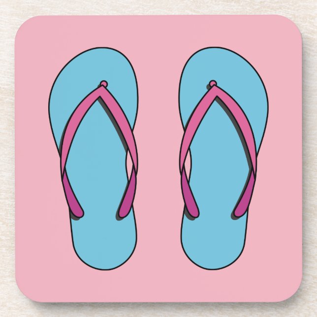 Beach Flip Flops Getränkeuntersetzer (Vorderseite)