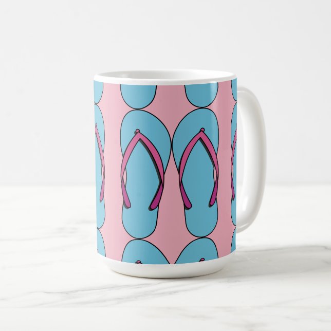 Beach Flip Flops Kaffeetasse (VorderseiteRechts)