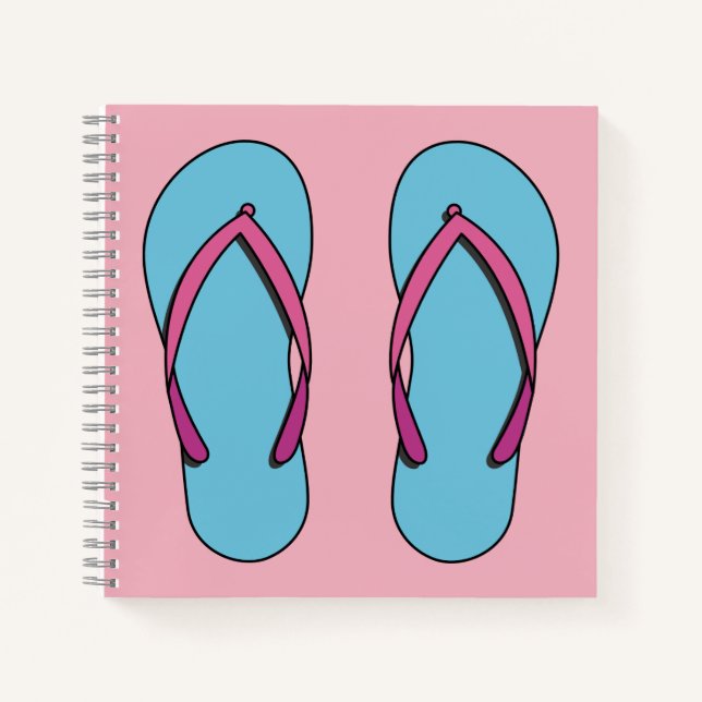 Beach Flip Flops Notizbuch (Vorderseite)