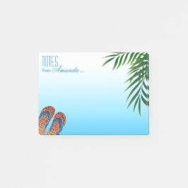 Beach Flip Flops Personalisiert Post-it Klebezettel