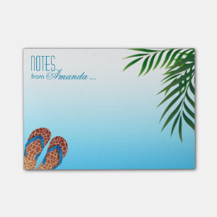 Beach Flip Flops Personalisiert Post-it Klebezettel
