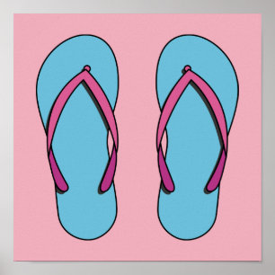 Beach Flip Flops Poster