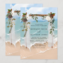 Beach Floral Canopy Tropical Modern Wedding