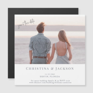 Beach Foto Hochzeit Sichern Sie das Datum Magneteinladung