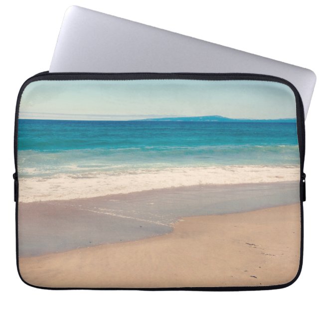 Beach Foto Ocean Blue Landschaftlich Paper Tischse Laptopschutzhülle (Vorderseite)