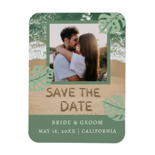 Beach Foto Save the Date Einladung Magnet