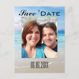 Beach Foto Save the Date Postkarte