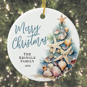 Beach Frohe Weihnachten Keramik Ornament
