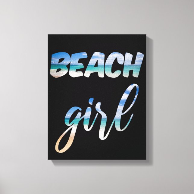 Beach Girl Leinwanddruck (Vorderseite)