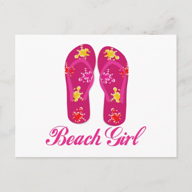 Beach Girl Postkarte (Vorderseite)