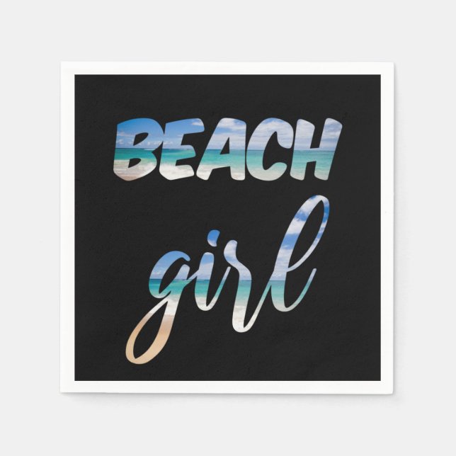 Beach Girl Serviette (Vorderseite)