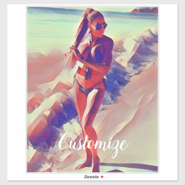 Beach Girl Thunder_Cove Aufkleber (Blatt)