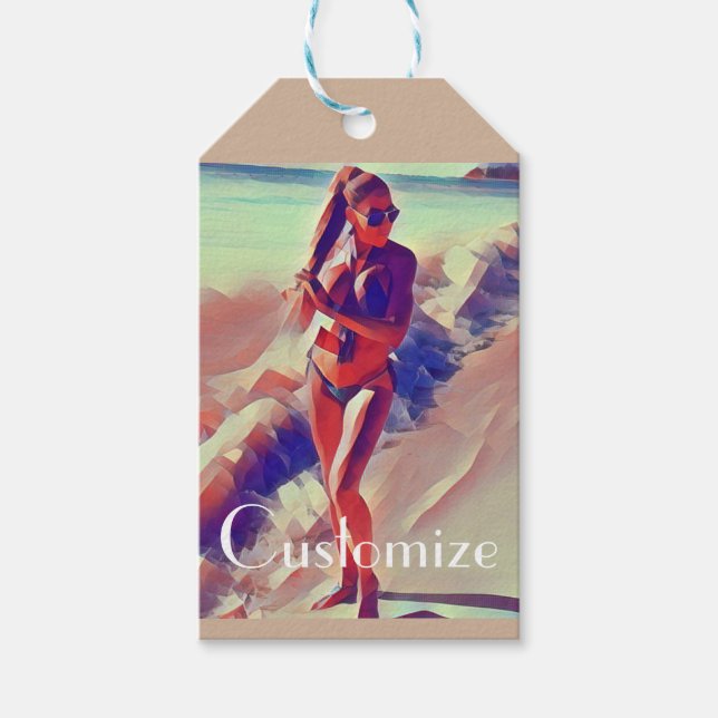 Beach Girl Thunder_Cove Geschenkanhänger (Vorderseite)