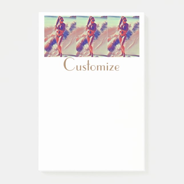 Beach Girl Thunder_Cove Post-it Klebezettel (Vorderseite)