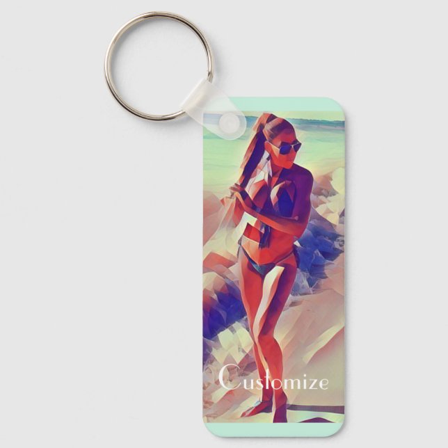 Beach Girl Thunder_Cove Schlüsselanhänger (Vorderseite)