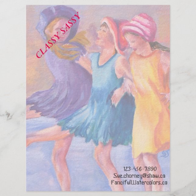 BEACH GIRLFRIENDS KUNSTBAR LETTERHEAD BRIEFKOPF (Vorderseite)