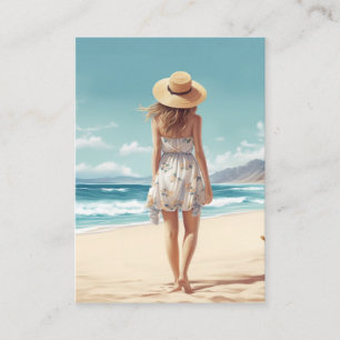 Beach Girls Sommer Beach Hintergrund Visitenkarte