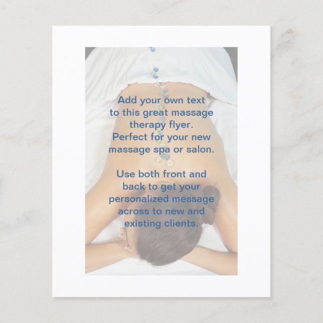 Beach Glass Stones Massage Foto Flyer (Vorne)