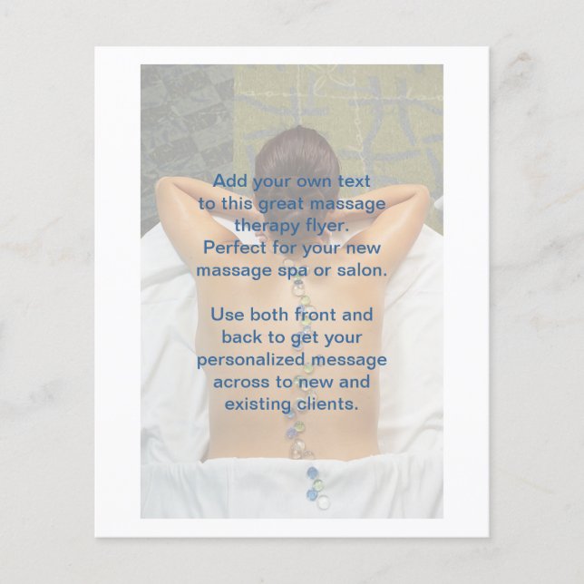 Beach Glass Stones Massage Foto Flyer (Vorne)