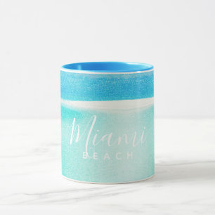 Beach Glitzer Sparkling Sand Ocean Miami Tasse