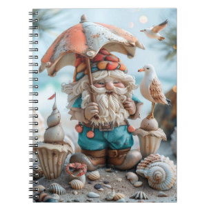 Beach-Gnome mit Regenschirm Notizblock