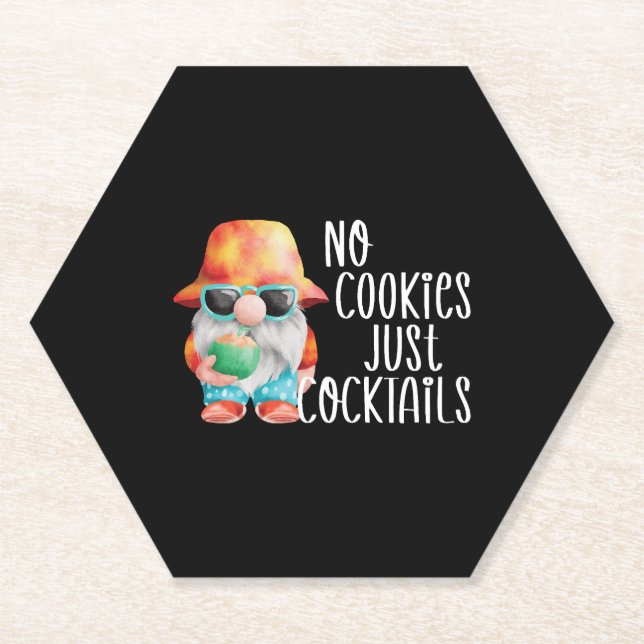Beach Gnome No Cookies Tropical Untersetzer (Vorderseite)
