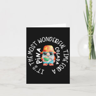 Beach Gnome Weihnachts-Schwanz Pina Colada Karte