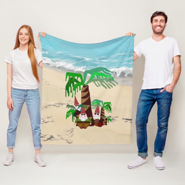 Beach Gnomes Fleece Blanket (Beispiel)