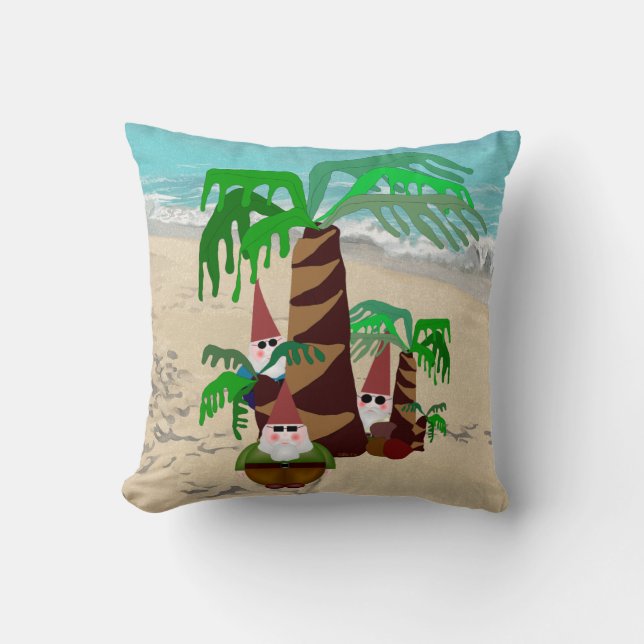 Beach Gnomes Kissen (Vorderseite)