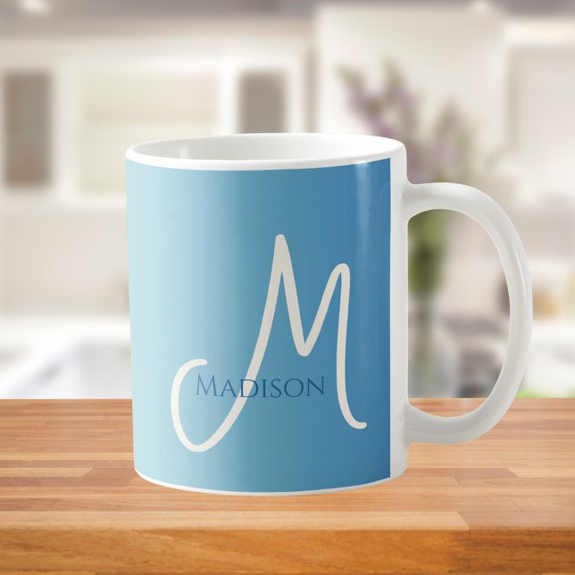 Beach Gradient Monogram  Kaffeetasse (Von Creator hochgeladen)