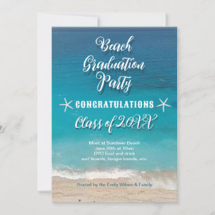 Beach Graduation Party for Class Invitation Einladung