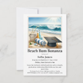 Beach Graduation Party Invitation Einladung