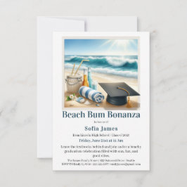 Beach Graduation Party Invitation Einladung