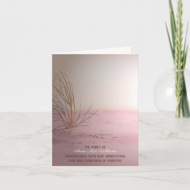 Beach Grass Beileid Vielen Dank Dankeskarte (Vorderseite)