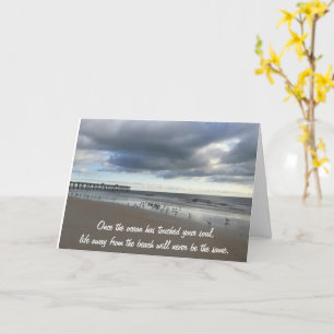 Beach Gray Tag Denken Sie an Ihre Karte