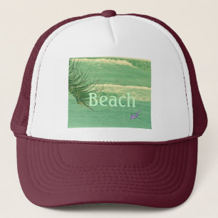 "Beach" Green Ocean Trucker Hat Truckerkappe