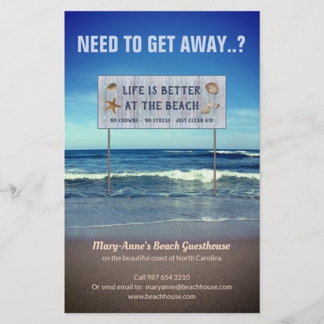 Beach Guest House Flyer (Vorne)