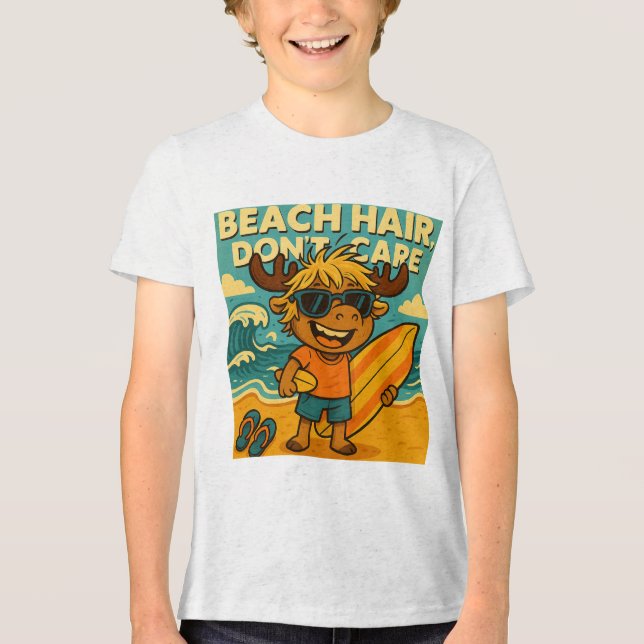 Beach Hair, Alberner Sommer-Kids-T - Shirt nicht p (Vorderseite)