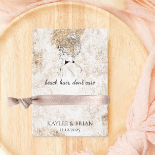 Beach Hair Bridesmaid Scrunchie Holder Begleitkarte