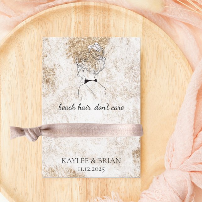 Beach Hair Bridesmaid Scrunchie Holder Begleitkarte (Von Creator hochgeladen)