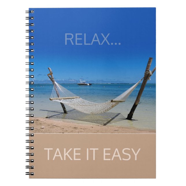 Beach Hammock (customizable) Notebook Notizblock (Vorderseite)