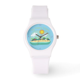 Beach Happy Place Thunder_Cove Armbanduhr