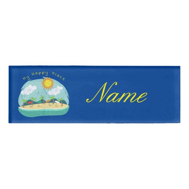 Beach Happy Place Thunder_Cove Namenschild (Vorderseite)