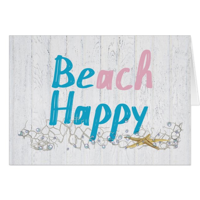 Beach Happy Seesterne im Netz (Vorderseite (Horizontal))