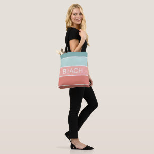 Beach Happy Summer Cool Stripes Tasche